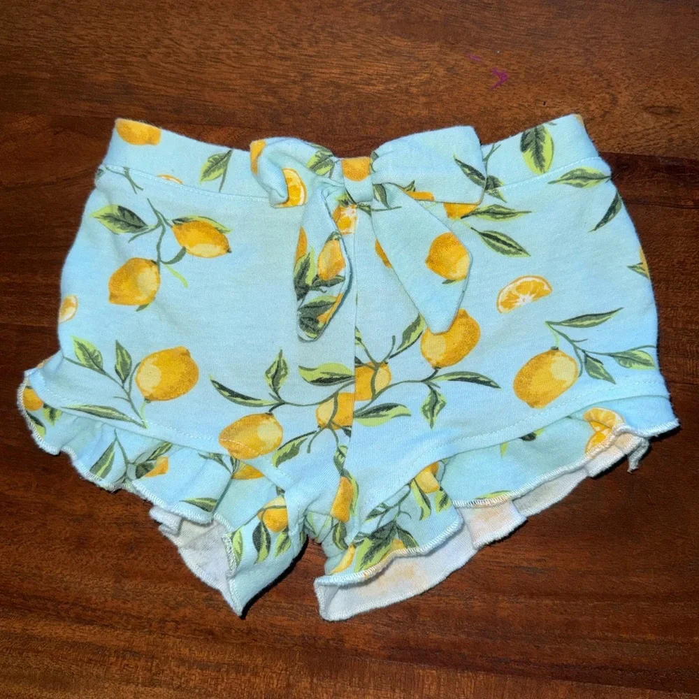 Baby Essentials Lemon Print Shorts - Blue and Yellow‎